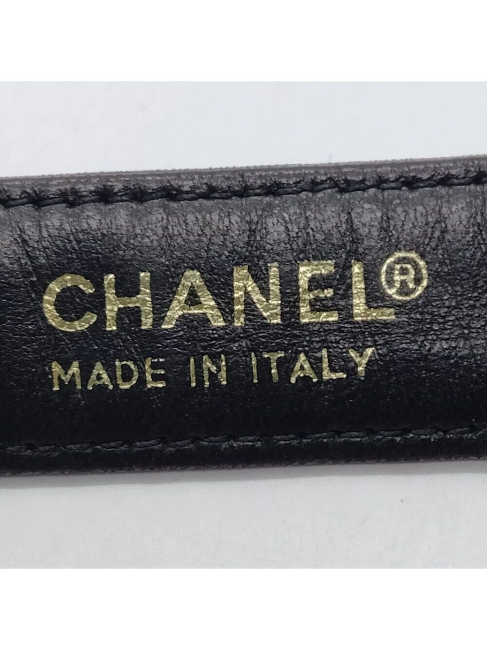 Chanel Belt Black Gold Leather 700-060225 - Picture 8 of 8